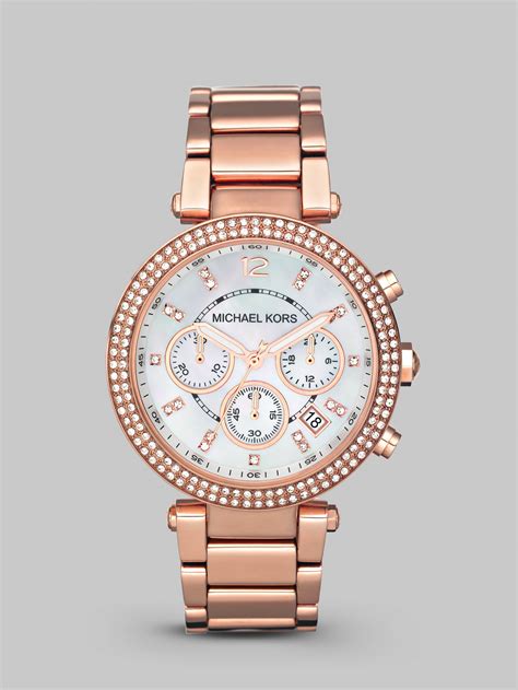 michael kors mother of pearl watch rose gold|Lexington Pavé Rose Gold.